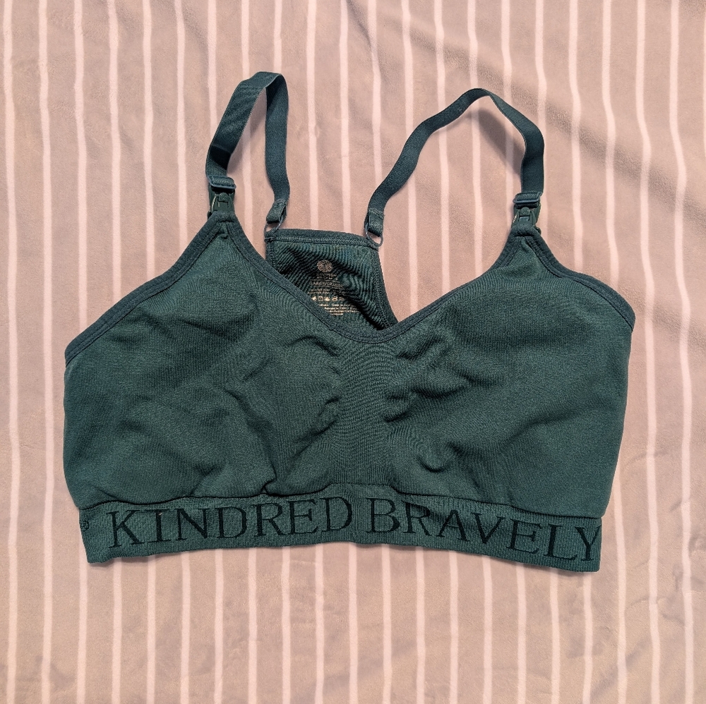 Kindred Bravely Pumping Nursing Bra Large L Teal